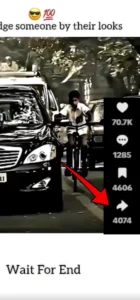 TikTok to MP3 1 TikTok video interface showing the share menu to copy a video link for MP3 conversion.